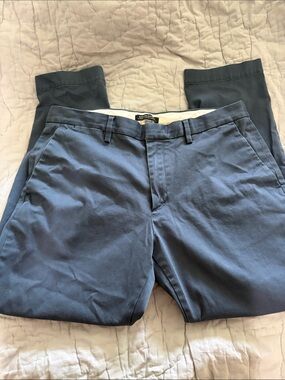 Men's Blue Casual Chino Pants